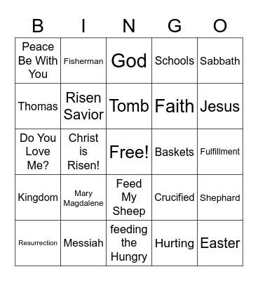 Easter Bingo Card