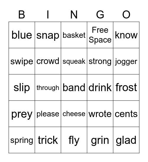 Beginnign Bingo Card