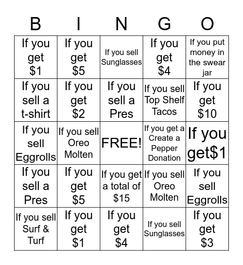 St. Jude Bingo Card