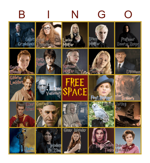 Harry Potter Lab Week Bingo Card