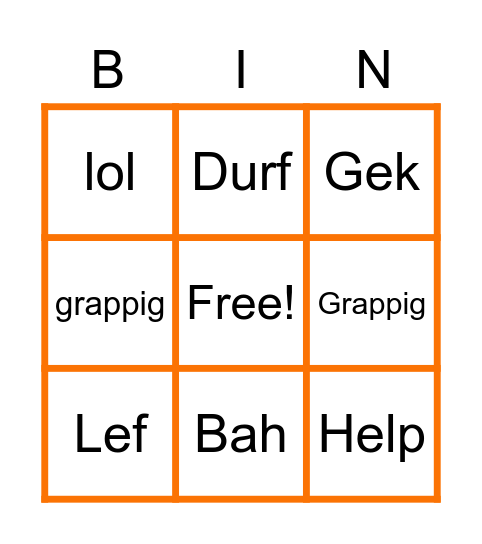 Proef Bingo Card