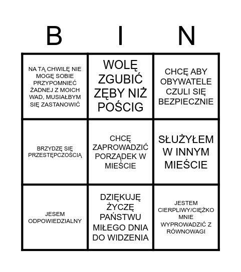 BINGO REKRUTACYJNE Bingo Card