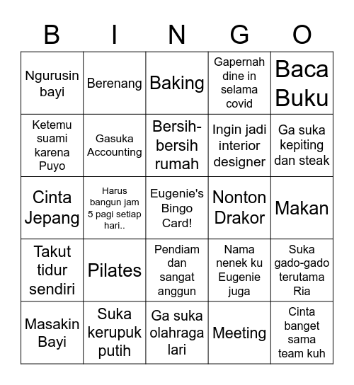 Marketing Bingo Card