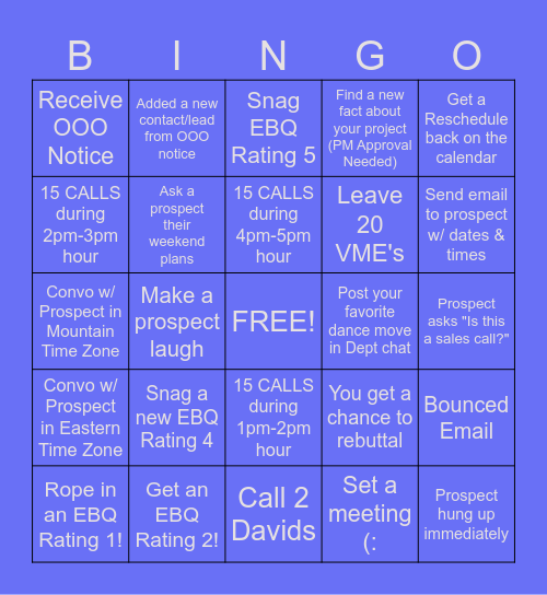 EBQ B I N G O Bingo Card