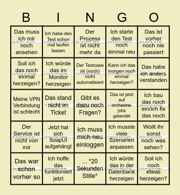 AOK Review Bingo Card