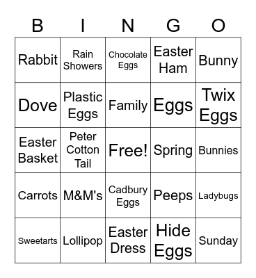 Easter 3 Bingo Card