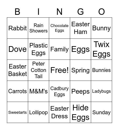 Easter 3 Bingo Card