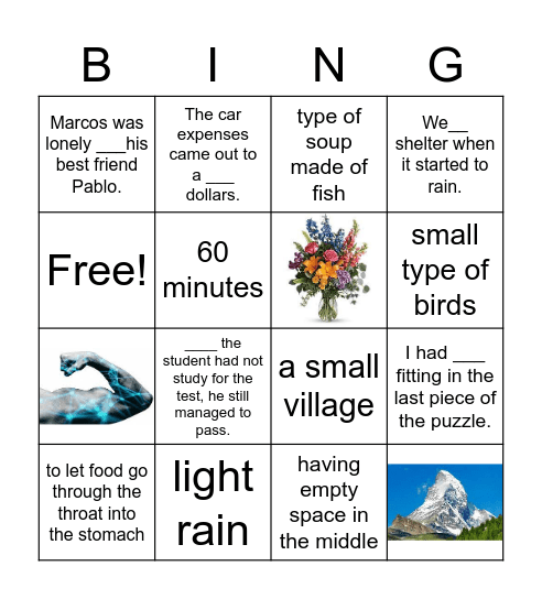 Bingo Lesson 23 Bingo Card
