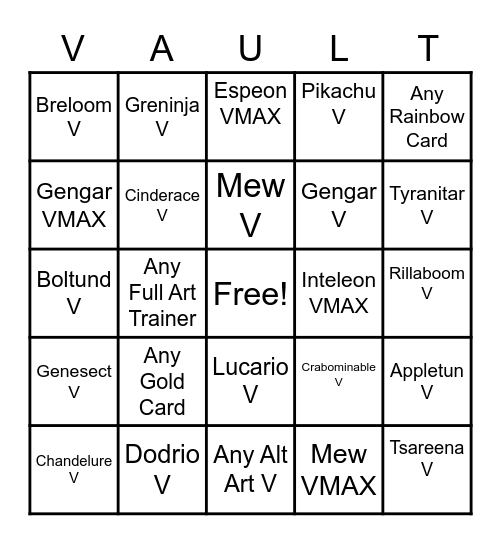 FUSION STRIKE BINGO Card