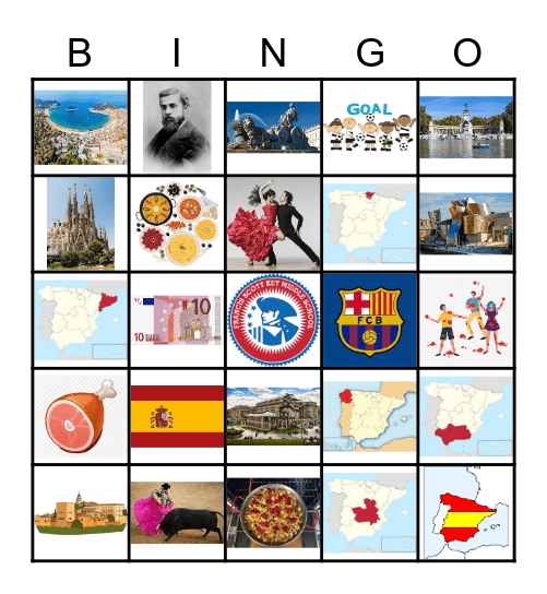 La cultura de Espana Bingo Card