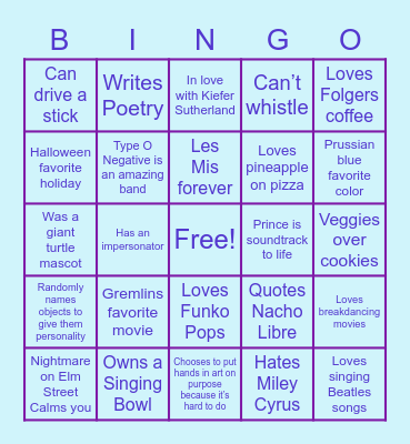 All things Cel! Bingo Card