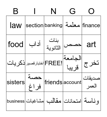 تخرج فاطمة العتيبي Bingo Card