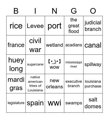 SS REVEIW Bingo Card