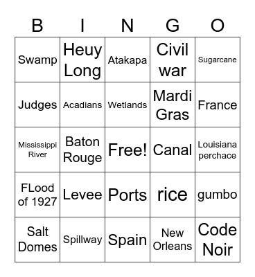 SS review Bingo Card