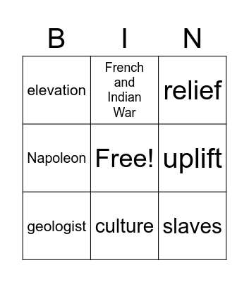 Bingo 3 (blackout) Bingo Card