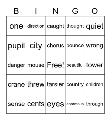 Bingo Friday Bingo Card