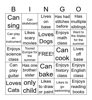 Bingo Card
