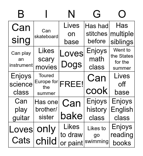 Bingo Card