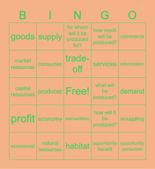 la history Bingo Card