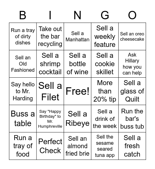 CCL Bingo Card