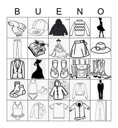 Spanish 1 U6Q3 Bingo Card