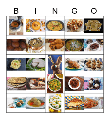 Spring Holiday Foods! Bingo Card