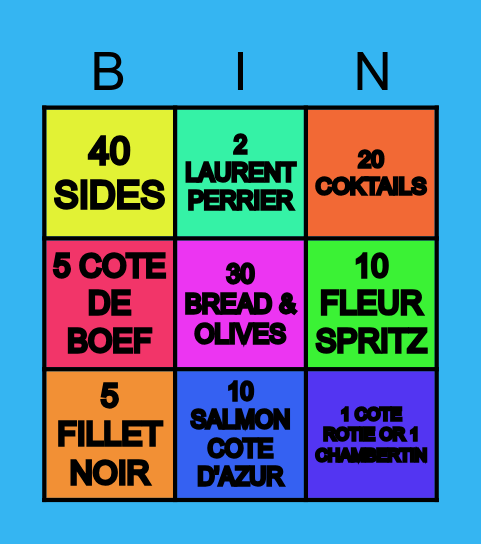 EVO BINGO Card