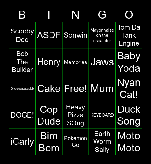 Meme Machine Bingo Card