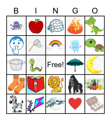 Beginner Sound BINGO Card