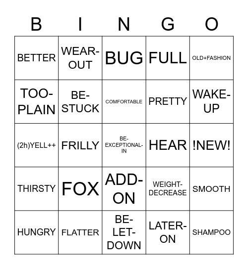Unit 12 (Complete) Bingo Card