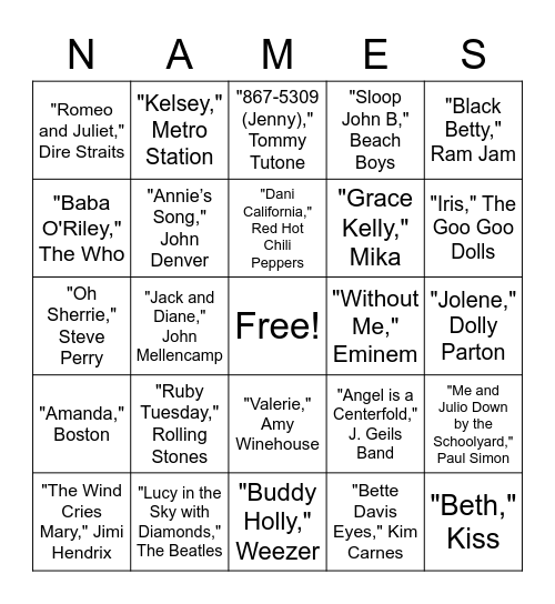 Bingo Card