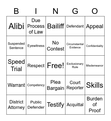 HS ADULT BINGO Card