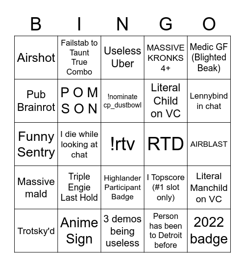 zoe indarious bingo Card