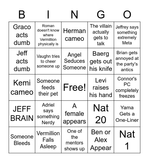 ITF BINGO Card