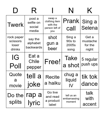 Cristina's Mingle Bingo Card