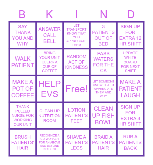 10 EAST BINGO Card