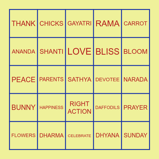 Easter1 Bingo Card