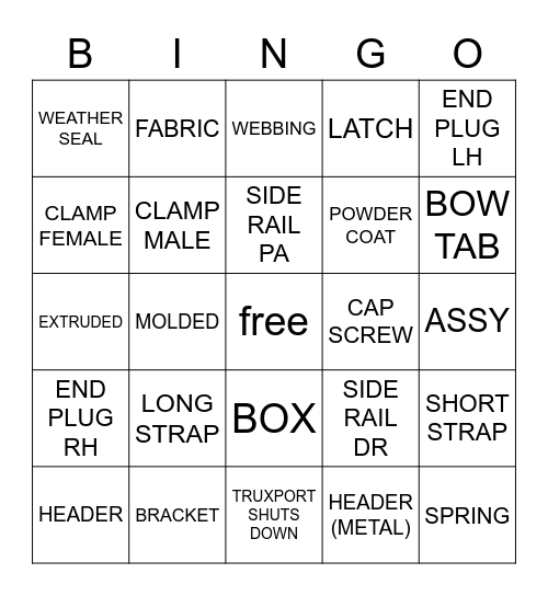 INVENTORY DISCREPANCY BINGO Card