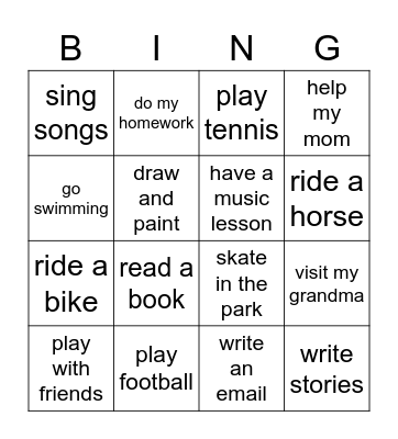 FF2 unit 6 Bingo Card