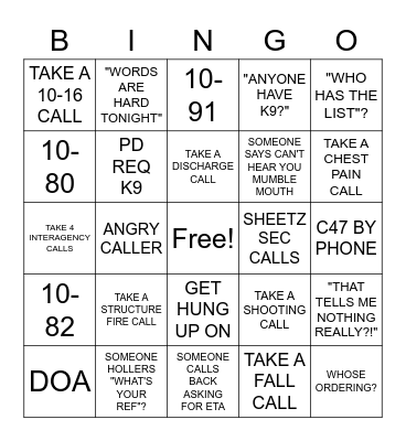 B squad Bingo Card