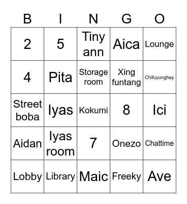 BILAL SAGA Bingo Card
