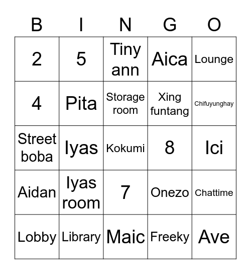 BILAL SAGA Bingo Card