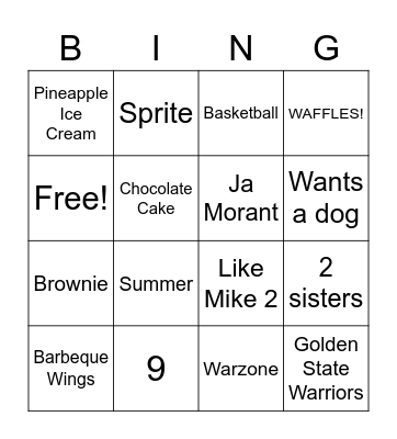 Happy Birthday JOE! Bingo Card