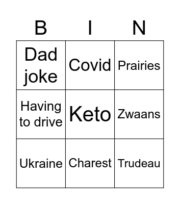 Convo Bingo Card