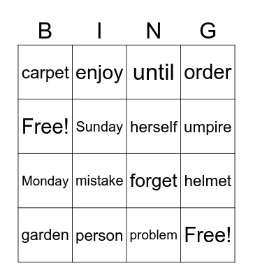 4th Grade L26 Bingo Card