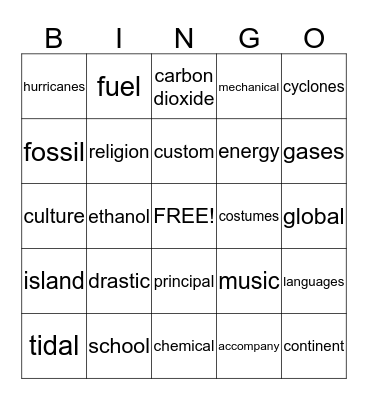 Bingo Card