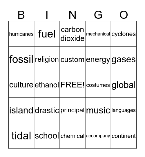Bingo Card