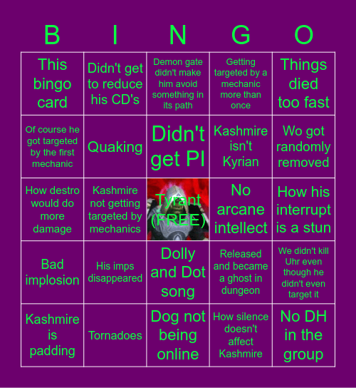 Soul complains about... Bingo Card