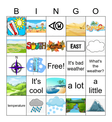 Weathera Bingo Card