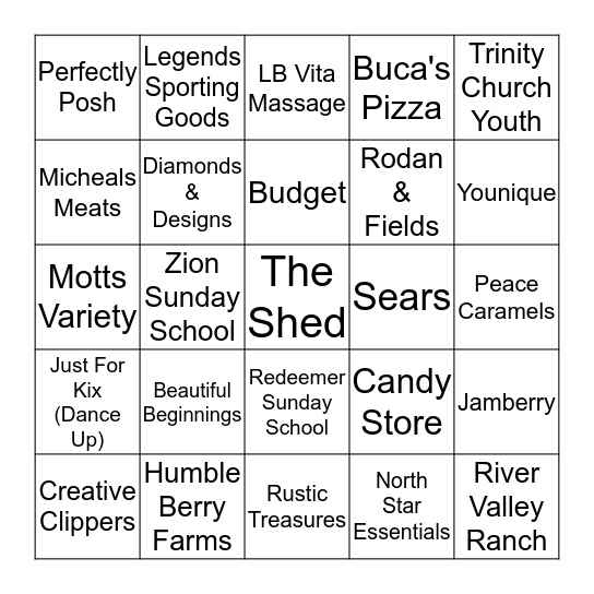 BACK TO BACK BLACKOUT Bingo Card